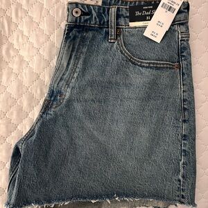 Abercrombie & Fitch The Dad Short High Rise Curve Love Medium Wash